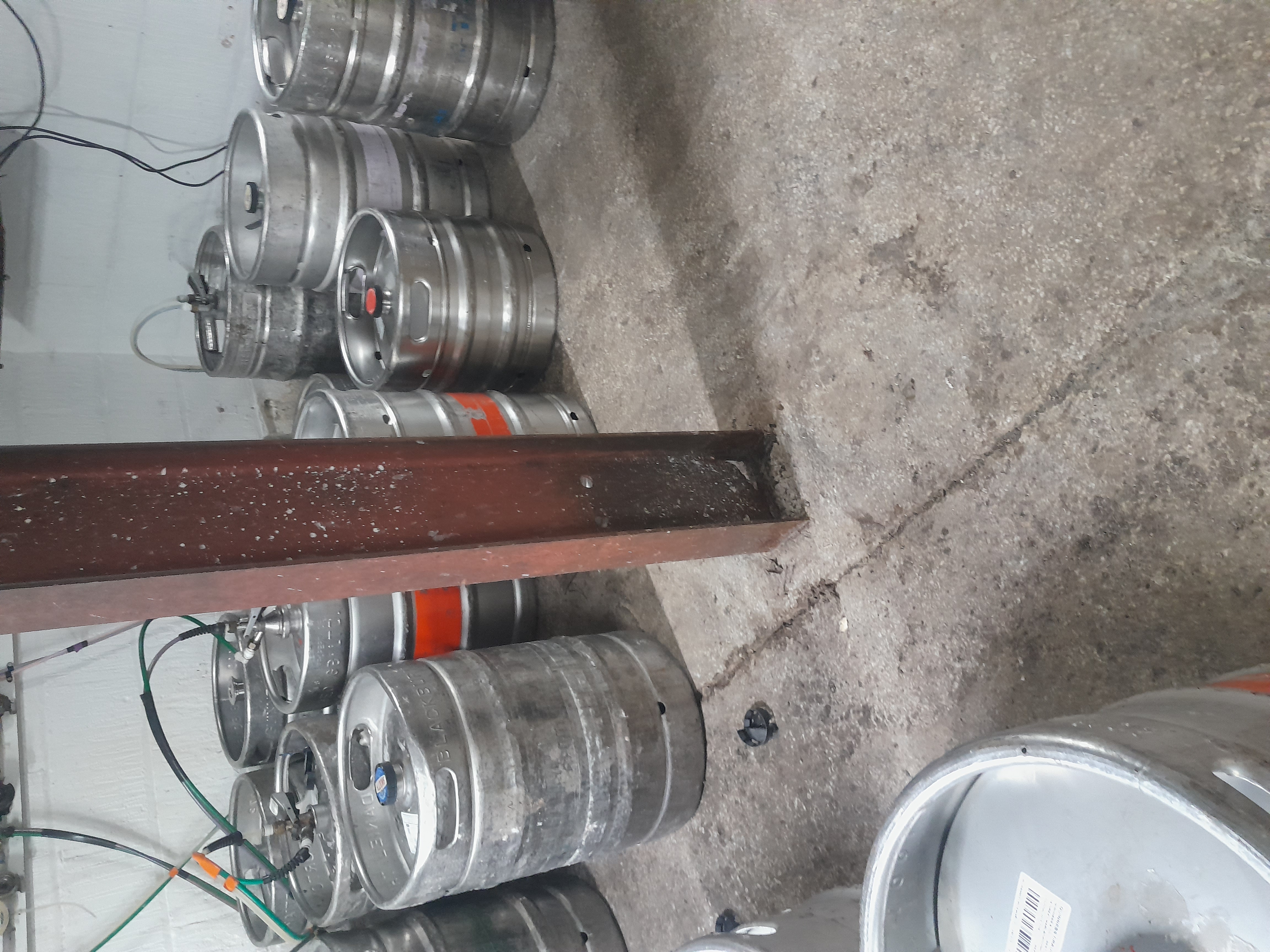 Pub cellar structural supports before remedial works