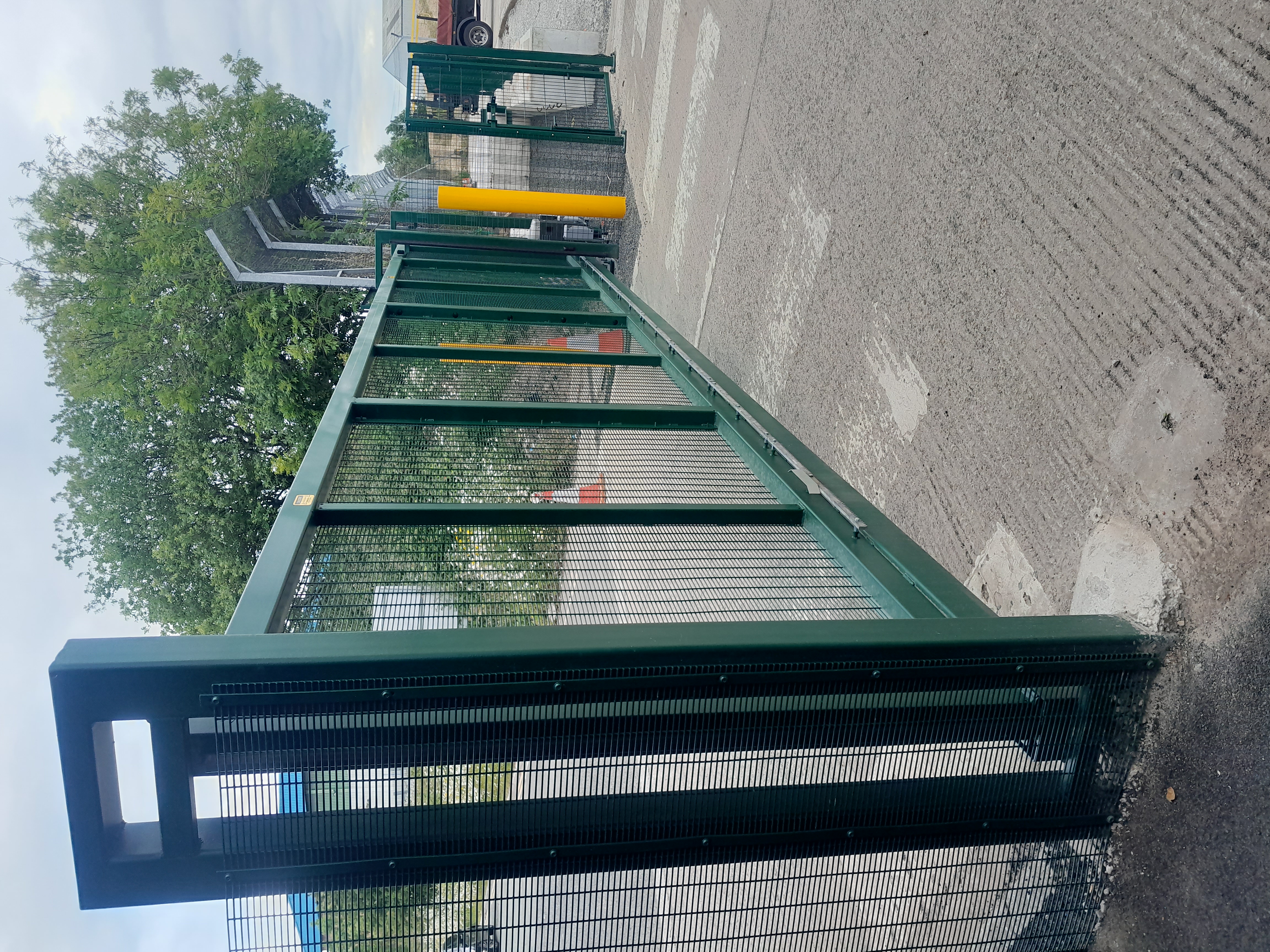 Wrexham Council gritter yard perimeter fence line