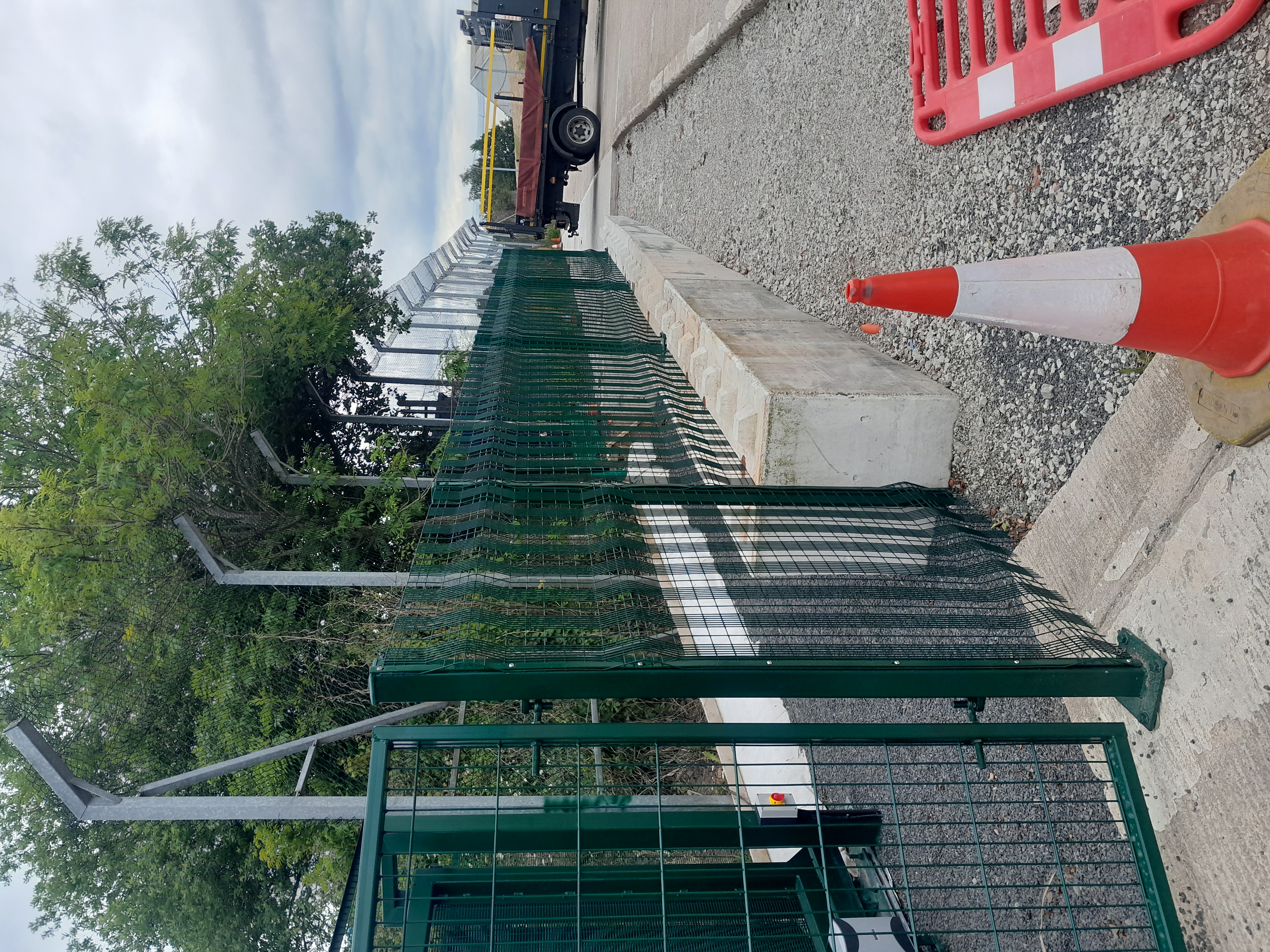 Wrexham Council gritter yard 9m opening gate